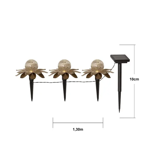 Dekorationsbelysning Solcell 'Lilly' 3-pack