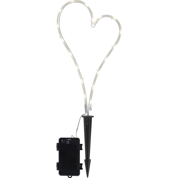 LED Gravljus Decorationheart Vit 21x39 cm