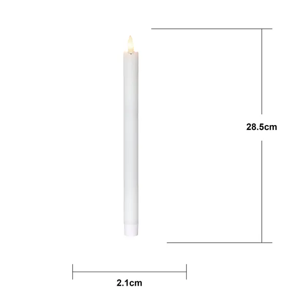 LED Antikljus 4-pack Flamme Rustic Vit 28,5 cm