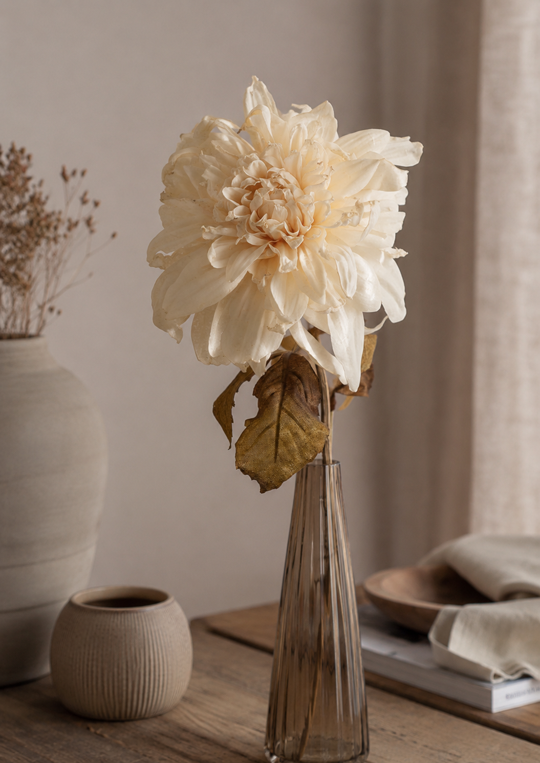Dahlia Dried creme 74 cm