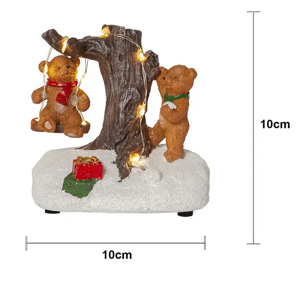 Dekorativt sceneri Tedville Multi björnar 2-pack