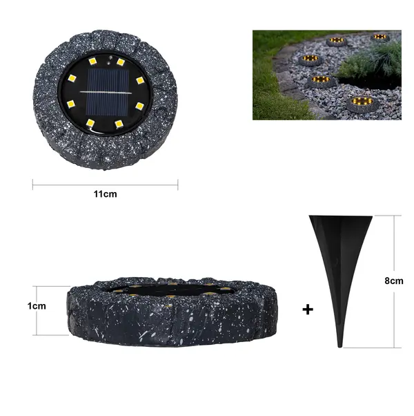Dekorationsbelysning Solcell 'Lawnlight'- Solcell 2-p