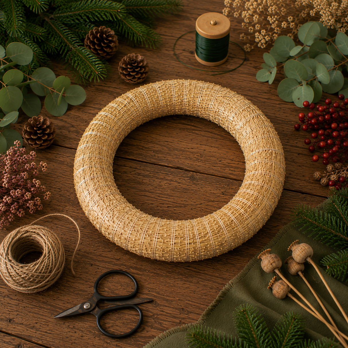 Halmstomme Natur 25cm