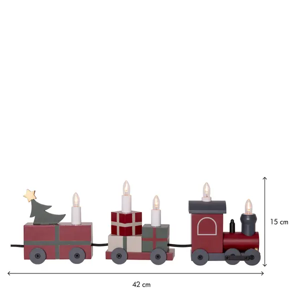 Ljusstake Christmas train Multi 5L