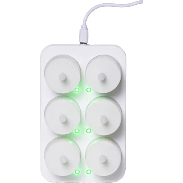 LED Ljus 6-pack Flamme Charge Vit 3,8x6 cm