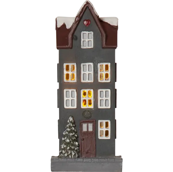 Inomhusdekoration Hus Grå 2-pack