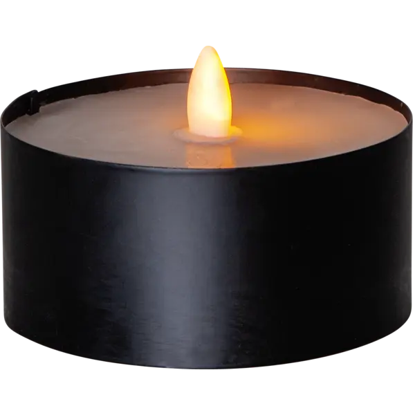 LED Ljus Torch Candle Svart 10,5x7 cm