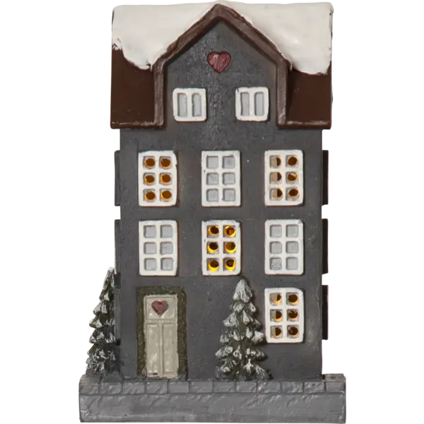 Inomhusdekoration Hus Grå 2-pack