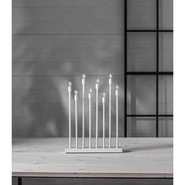Ljusstake Ladda Vit metall 8L