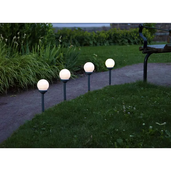 Gångbelysning Solcell 'Globus' 4-pack
