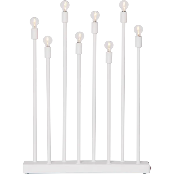 Ljusstake Ladda Vit metall 8L