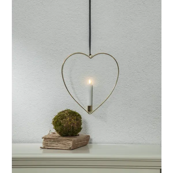 Inomhusdekoration Flamme Heart Mässing hängande 28,5 cm