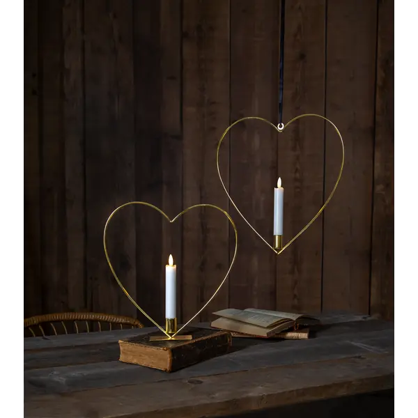 Inomhusdekoration Flamme Heart Mässing hängande 28,5 cm