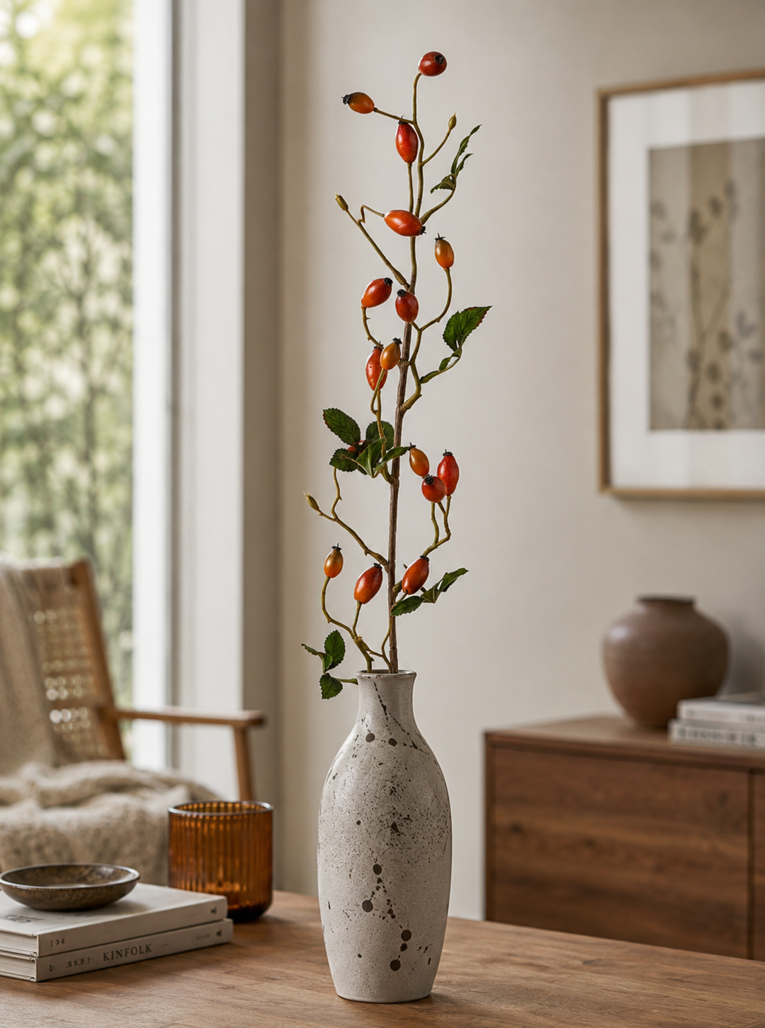 Rosehip Zaffiro Spray orange 84 cm