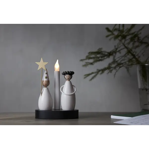 Ljusstake Christmas Joy Vit lucia 1L