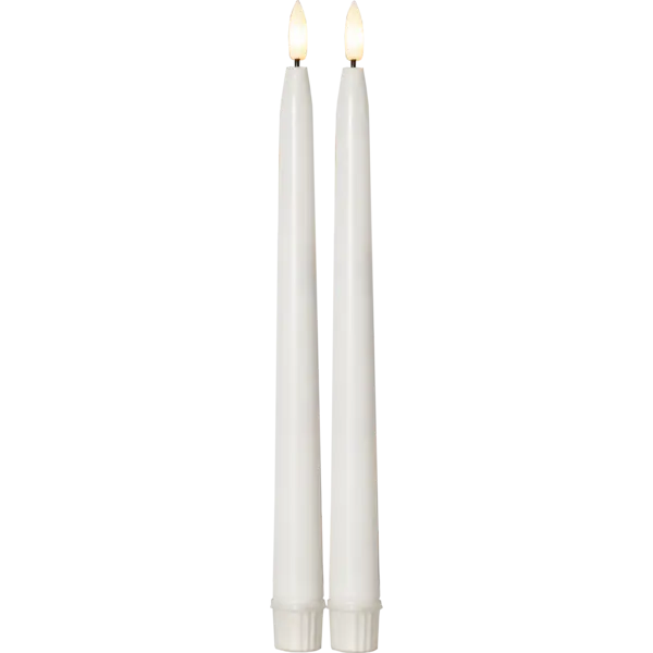 LED Antikljus 2-pack Flamme Slim Outdoor Vit 28 cm