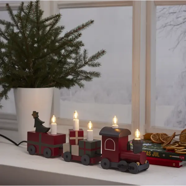 Ljusstake Christmas train Multi 5L
