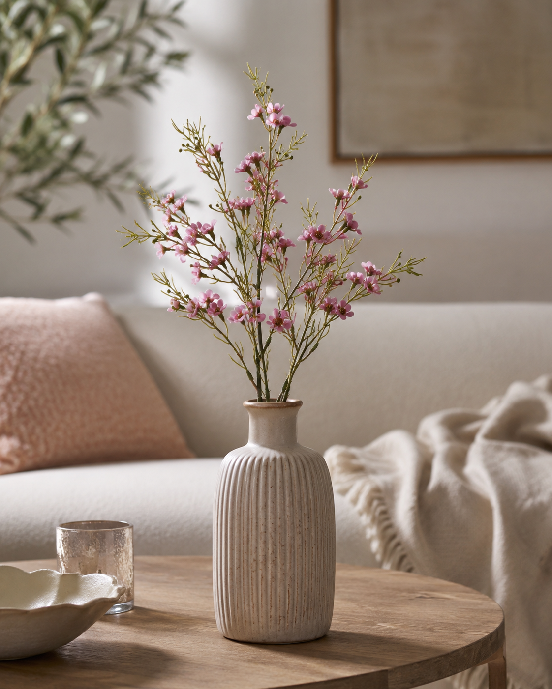 Wax Flower pink 69 cm
