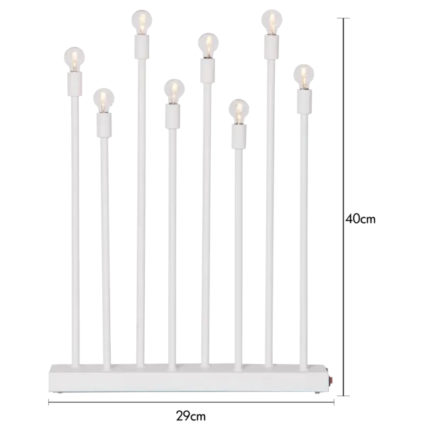 Ljusstake Ladda Vit metall 8L
