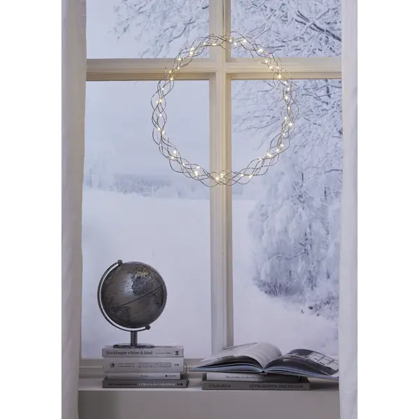 Krans Curly Silver 45cm