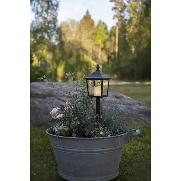 LED Gravlykta Flame Svart 14,5x52 cm