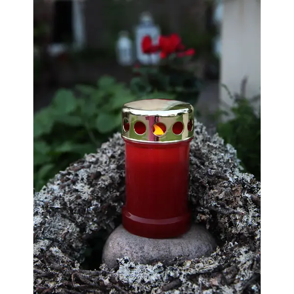 Gravljus 'Serene' LED, Röd H13,5cm