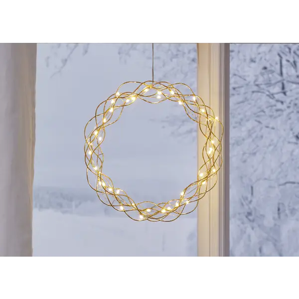 Krans Curly Guld 30cm