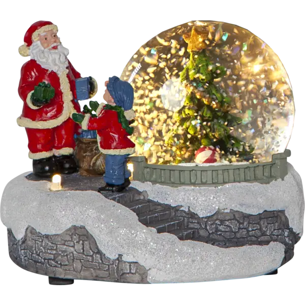 Inomhusdekoration Winterville Multi snöglob tomte