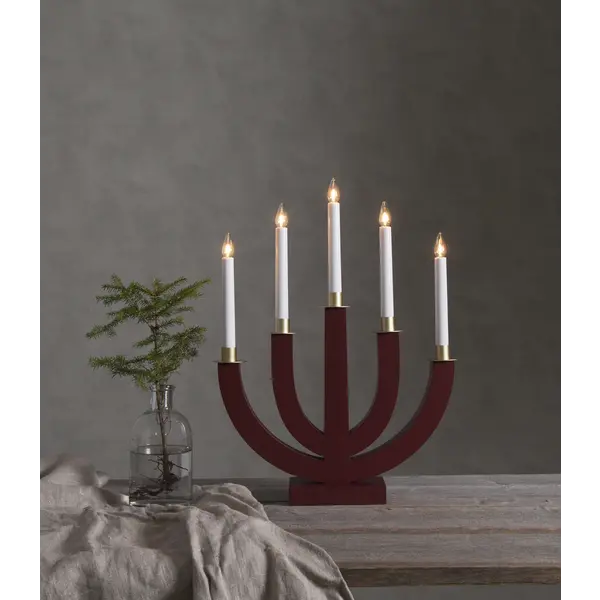 Ljusstake Eli Röd 5L