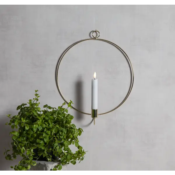 Inomhusdekoration Flamme Ring Mässing vägg 34 cm