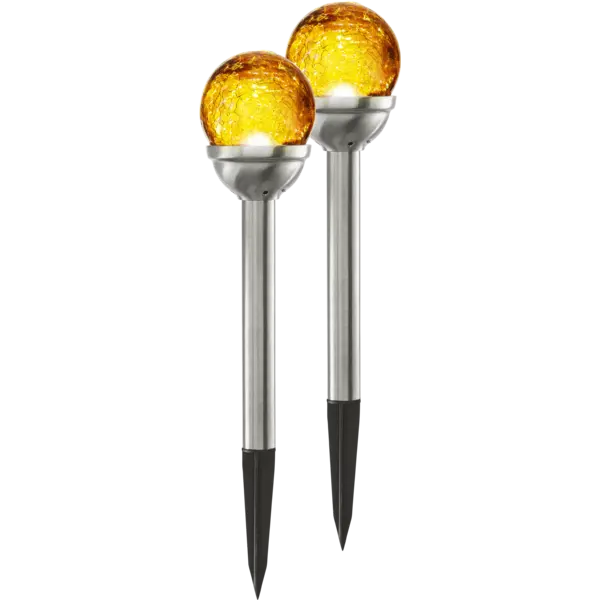 Gångbelysning Solcell 'Roma' Amber 2-pack