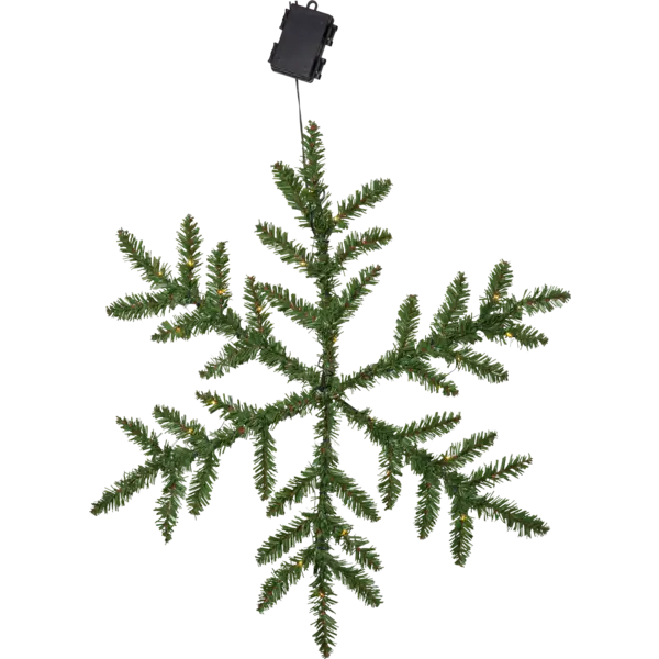 Krans Snowflake Grön 63 cm 42 L ww BO