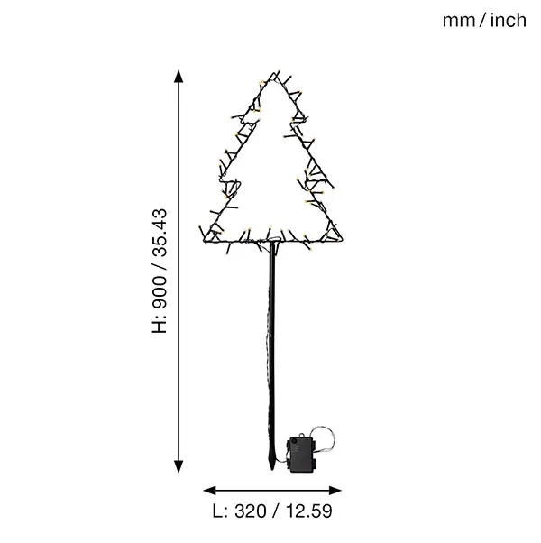 Dekorationsbelysning 'Spiky Tree'