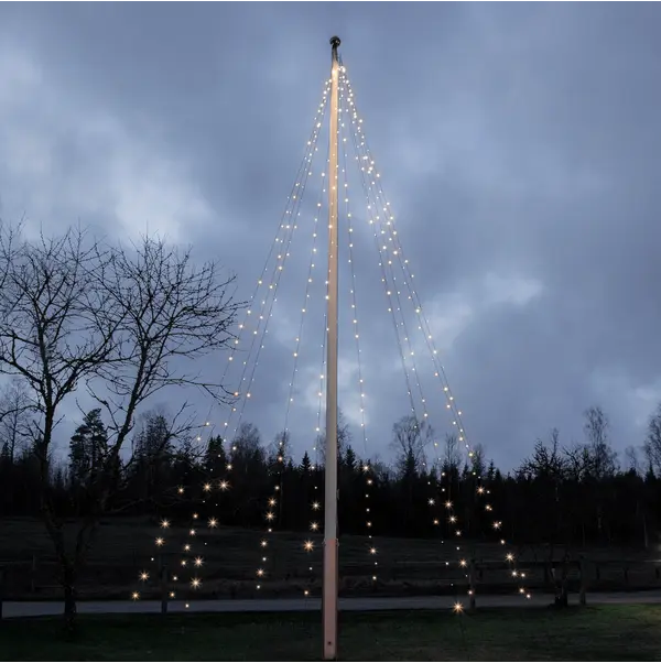 Flaggstångsbelysning LED 'Crispy Ice White' 7m