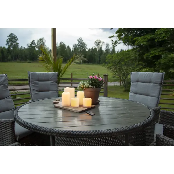 LED Blockljus Paul set of 5 Beige 10x15 cm