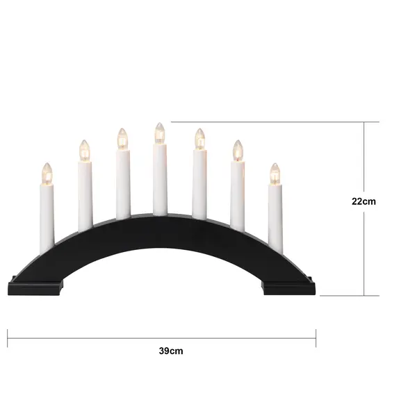 Ljusstake Bea Svart båge 7L