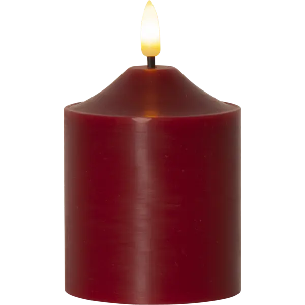 LED Blockljus Flamme Top Röd 7,5x12 cm