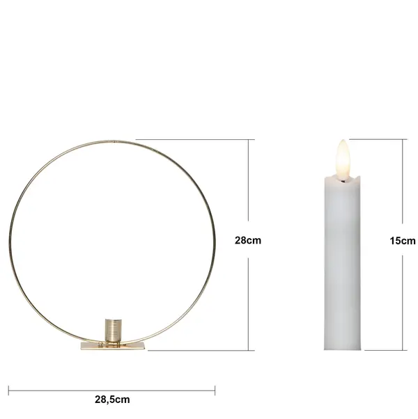 Inomhusdekoration Flamme Ring Mässing bord 28 cm
