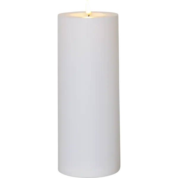 LED Ljus Flamme Rak Vit 10x27,5 cm