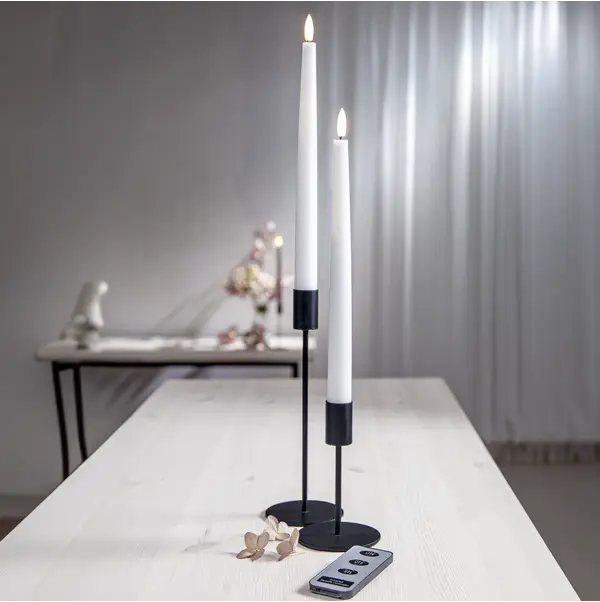 LED Antikljus 2-pack Flamme Slim Vit 28,5 cm