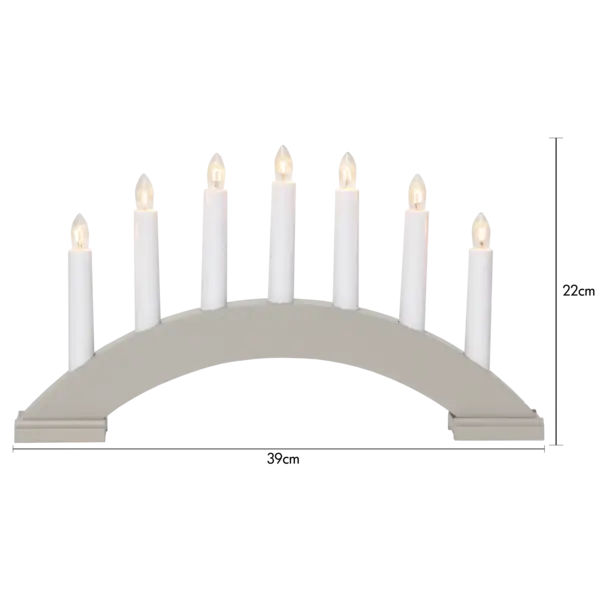 Ljusstake Bea Beige båge 7L