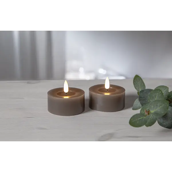 LED Värmeljus 2-pack Flamme Flow Mullvad 7x5,5 cm