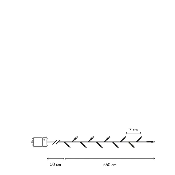 Ljusslinga Batteri 'Akku' 560cm