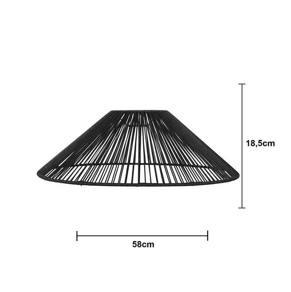 Lampskärm Vide Svart 58cm