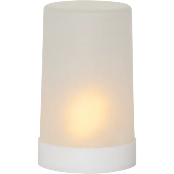 LED Blockljus Flame Candle Vit 9x14,5 cm