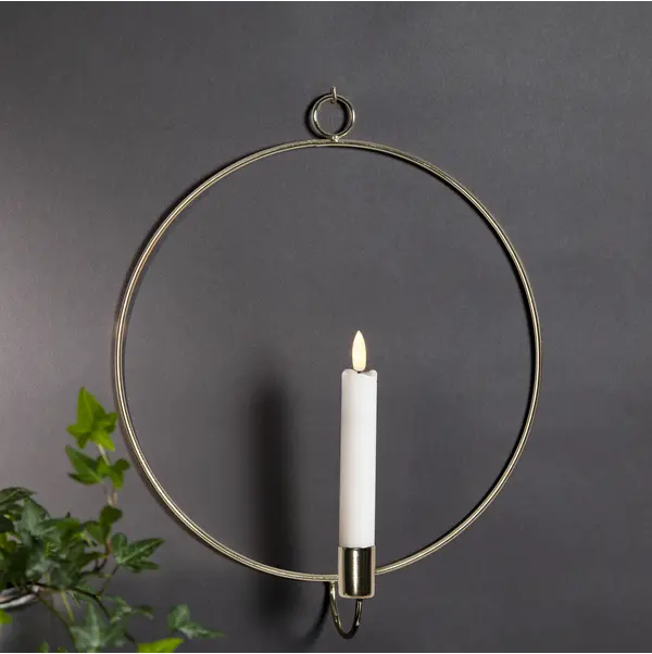 Inomhusdekoration Flamme Ring Mässing vägg 34 cm