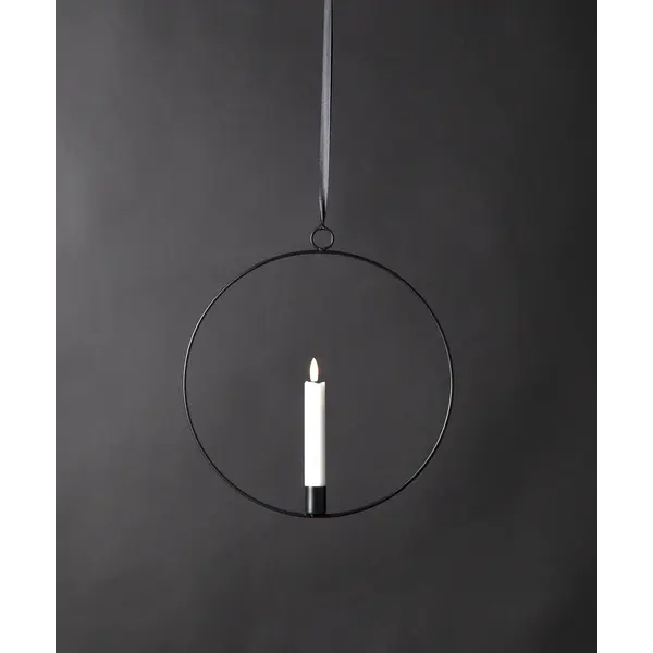 Inomhusdekoration Flamme Ring Svart hängande 30 cm