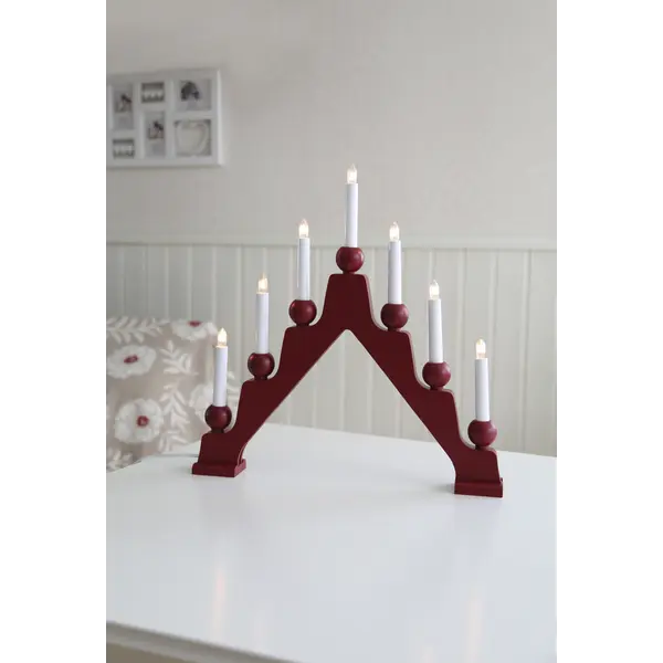 Ljusstake Emma Röd A-form