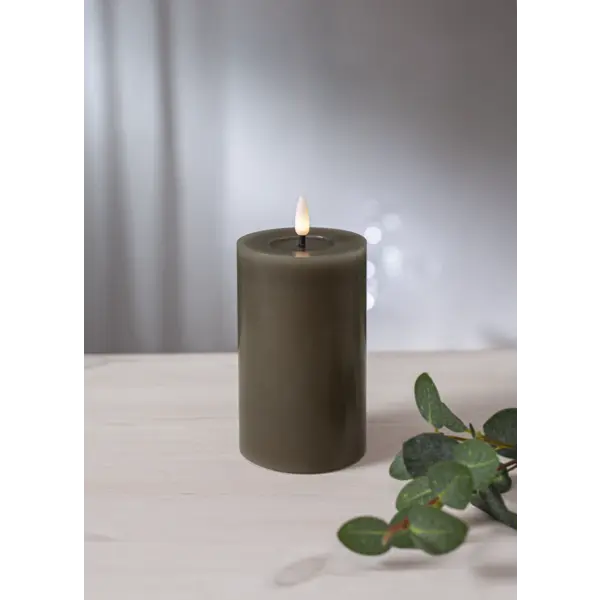 LED Blockljus Flamme Flow Mullvad 7,5x15 cm