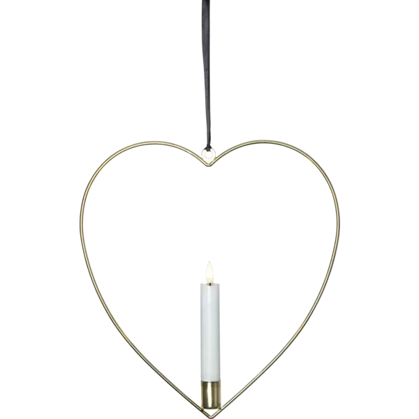 Inomhusdekoration Flamme Heart Mässing hängande 28,5 cm